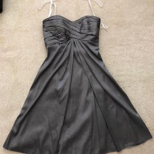 Silver/Gray Strapless Formal Dress